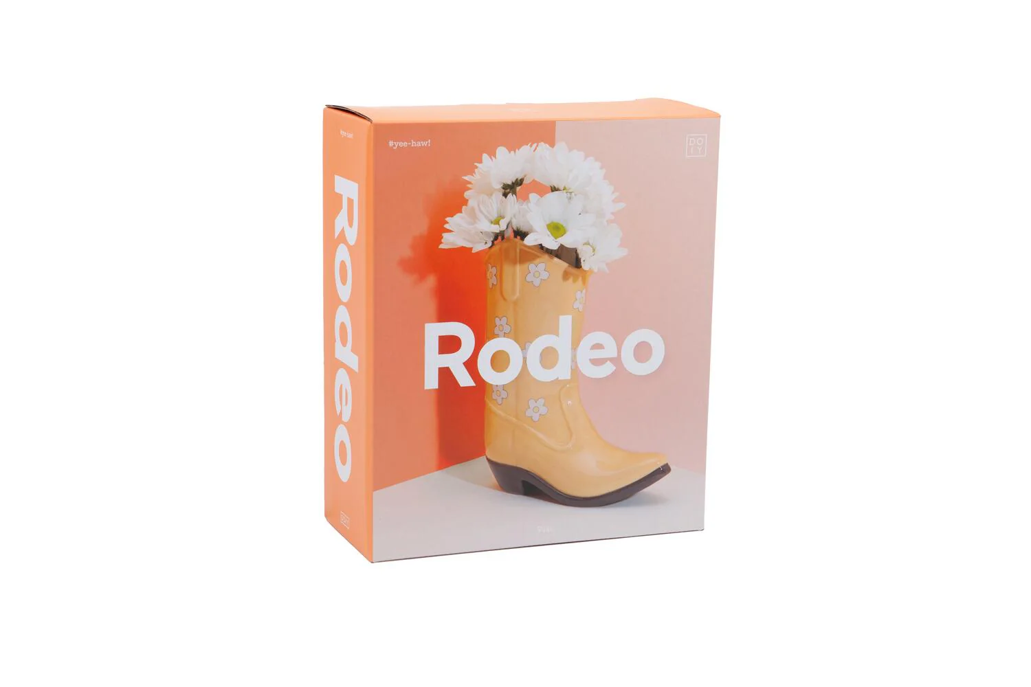 Rodeo Cowboy Boot vase, Gul - H23 cm. - Image 3