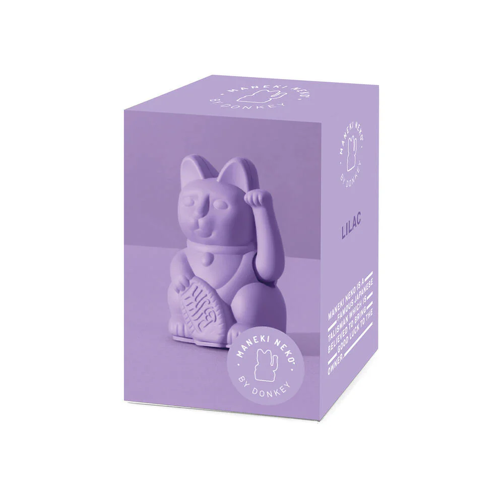 Maneki-Neko kat, mini - lilla - Image 3