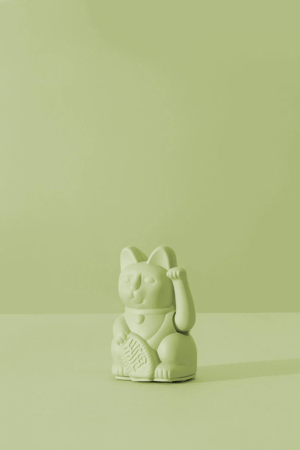 Maneki-Neko kat, mini - pastelgrøn - Image 2