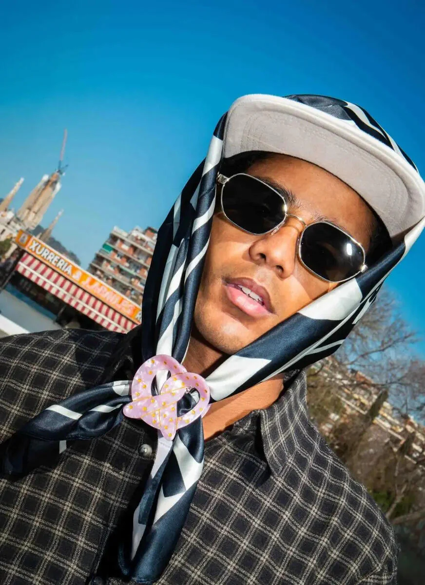 Pretzel hårklemme - pink - Image 3