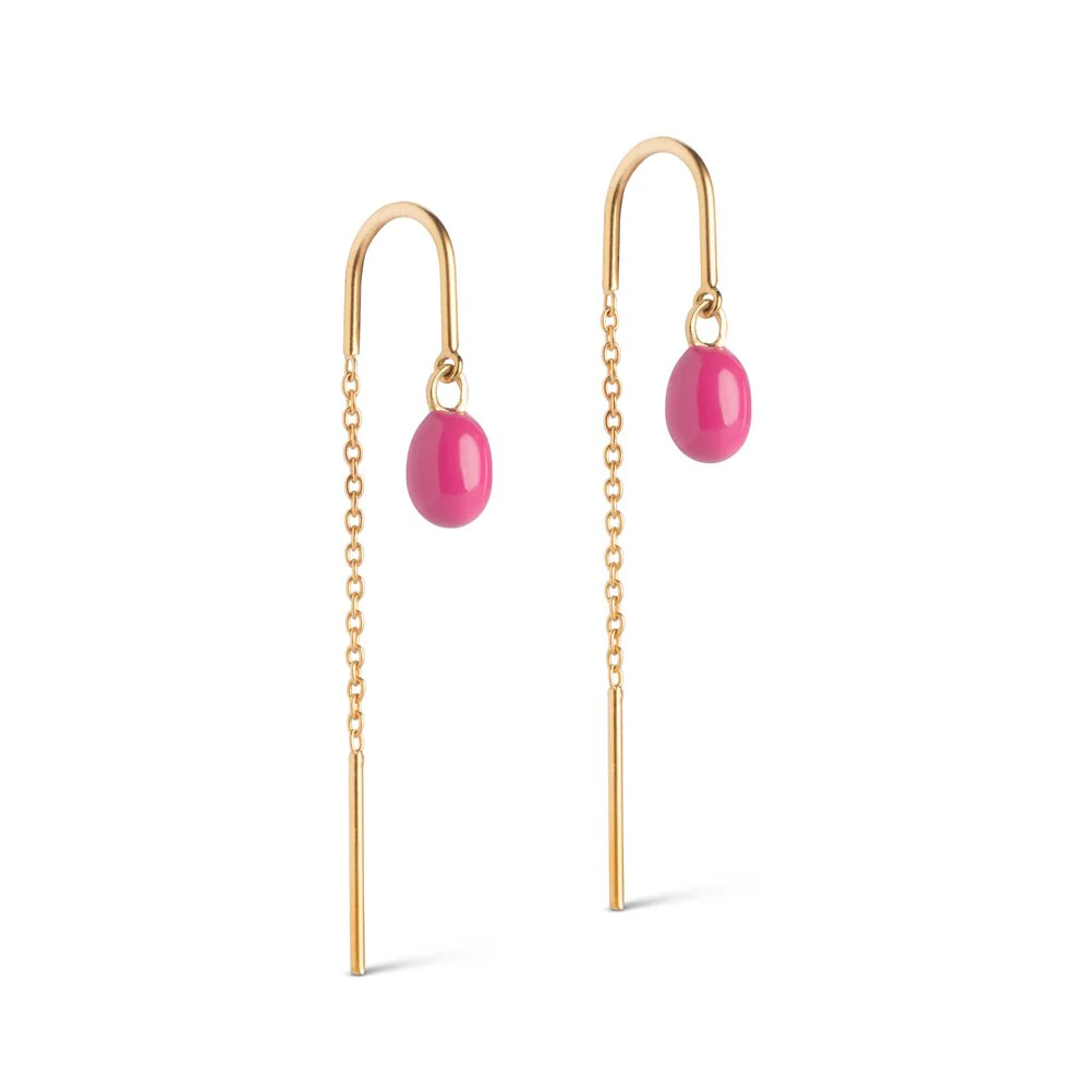 Eleanor øreringe - Fuchsia Pink
