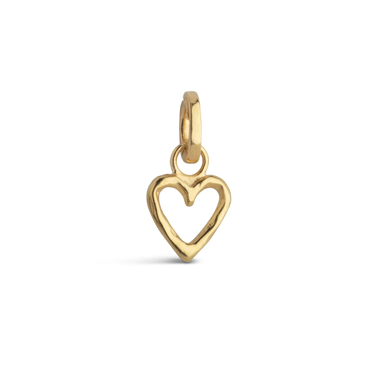 Organic Heart vedhæng - guldfarvet