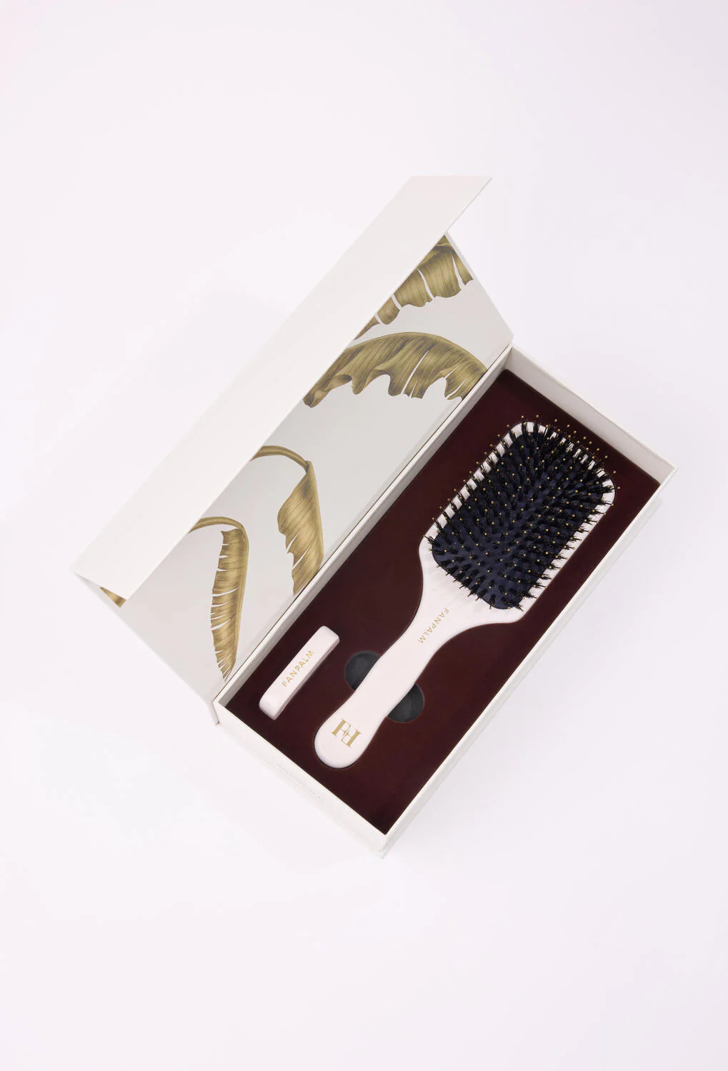 Boar- & Nylon hårbørste, Medium - Glossy White - Image 4
