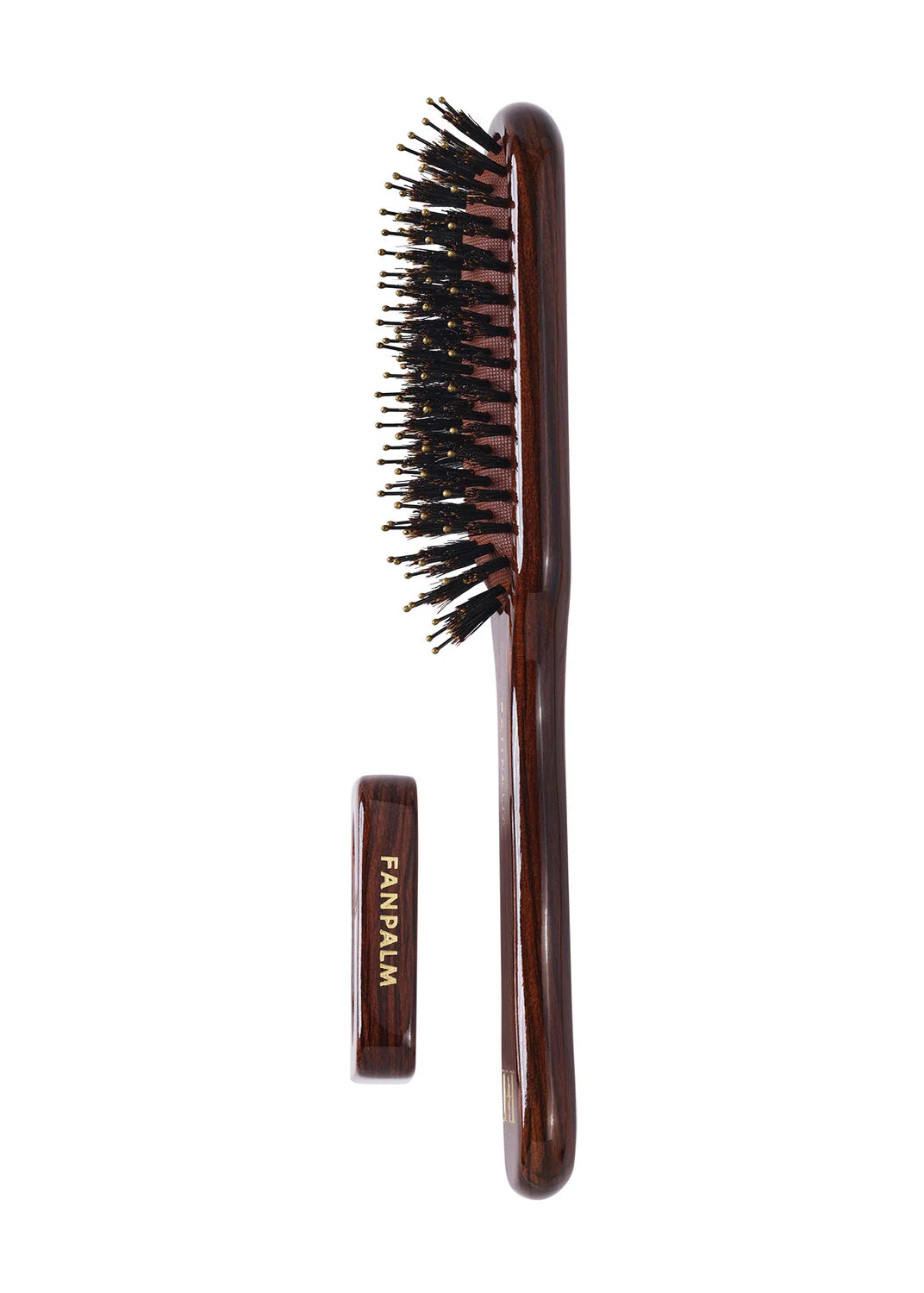 Boar- & Nylon hårbørste, Tall Slim - Glossy Brown - Image 4