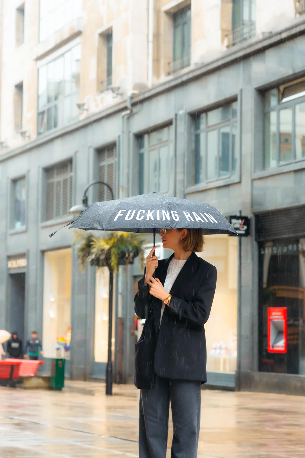 Fucking Rain foldbar paraply - sort - Image 10