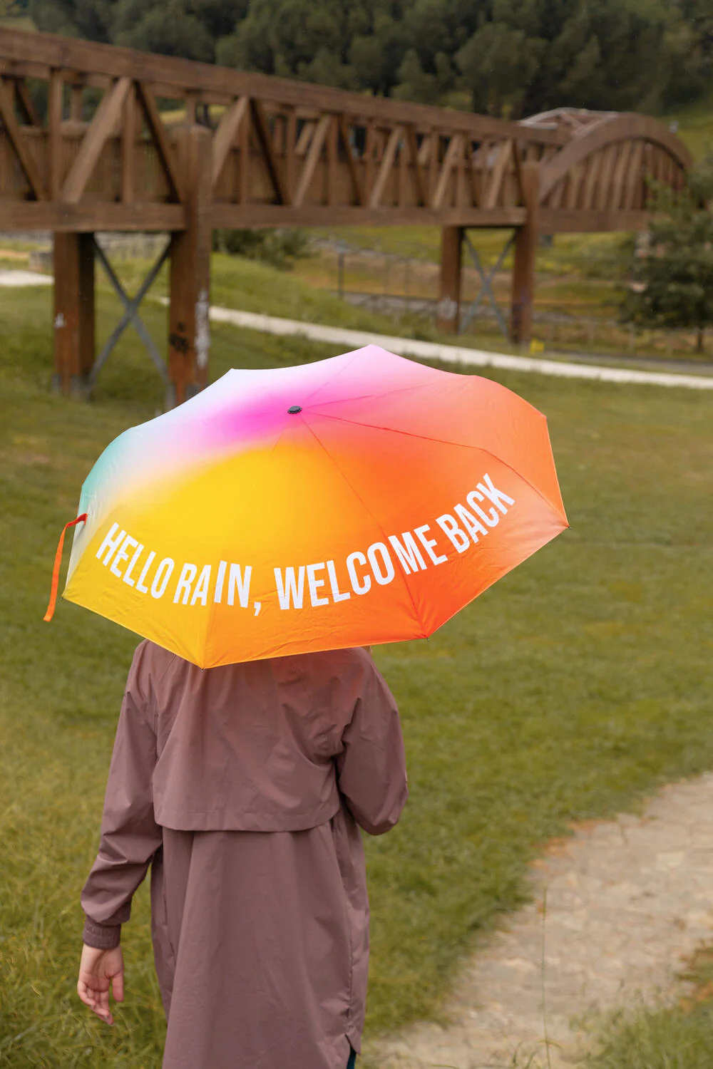 Hello Rain, Welcome Back foldbar paraply - Multicoloured - Image 8