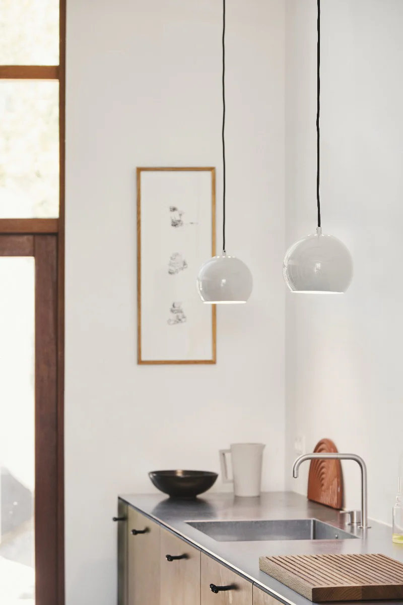 Ball pendant lampe - Glossy Pale Grey - Ø:18 - Image 2