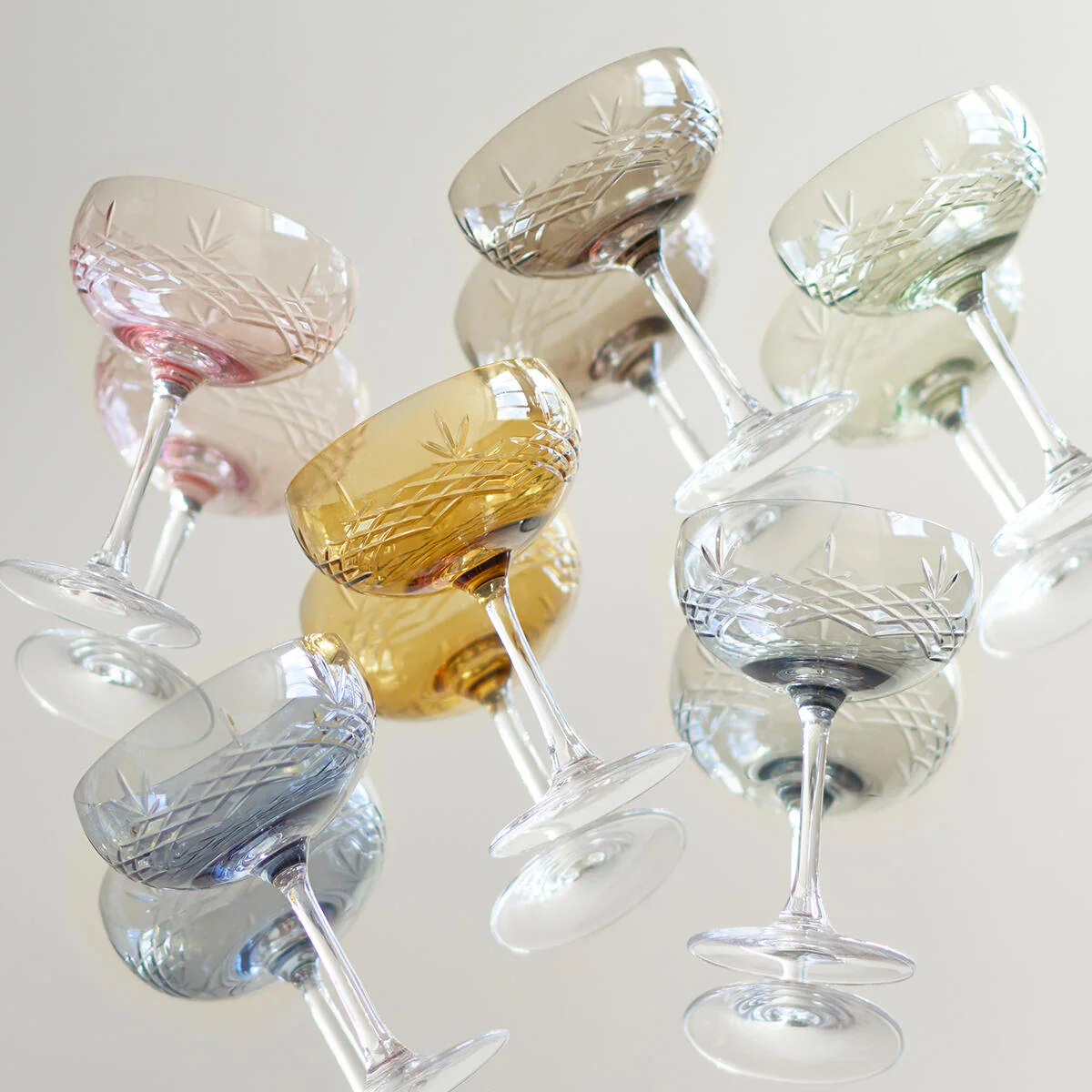 Crispy Topaz Gatsby champagneskåle, pink, 2 stk - 33 cl - Image 3