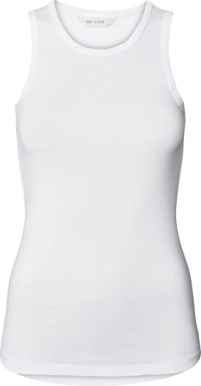 Alberte ribbet tanktop - hvid - Image 2