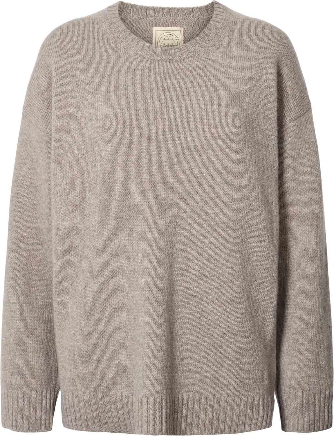 Emely Lambswool strik - Stone Grey - Image 2