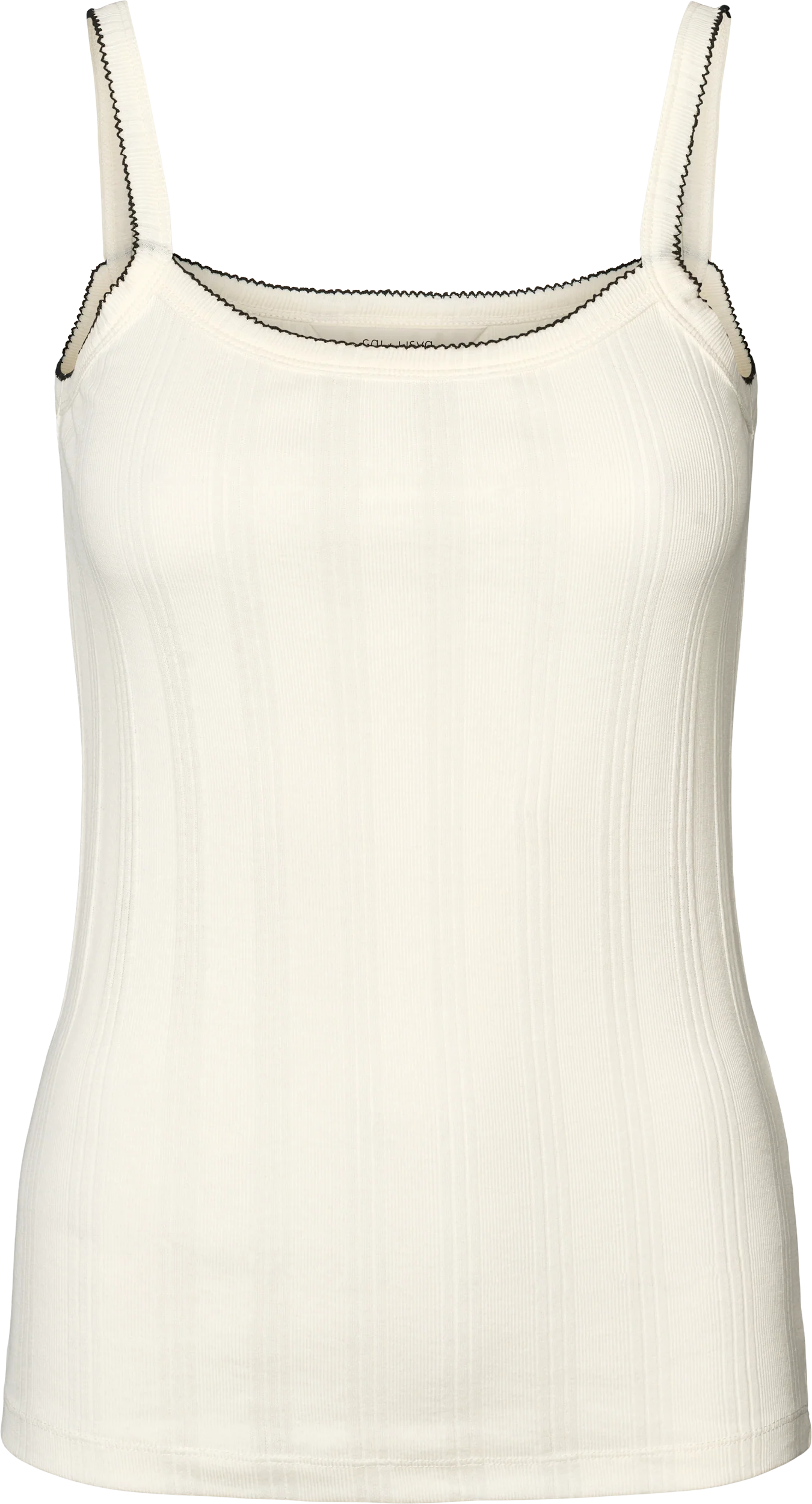 Liva Cotton Strap Drop Needle top - råhvid - Image 2