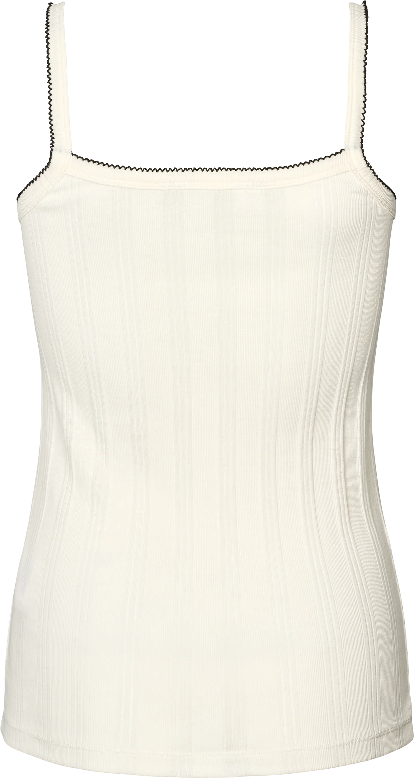 Liva Cotton Strap Drop Needle top - råhvid - Image 6