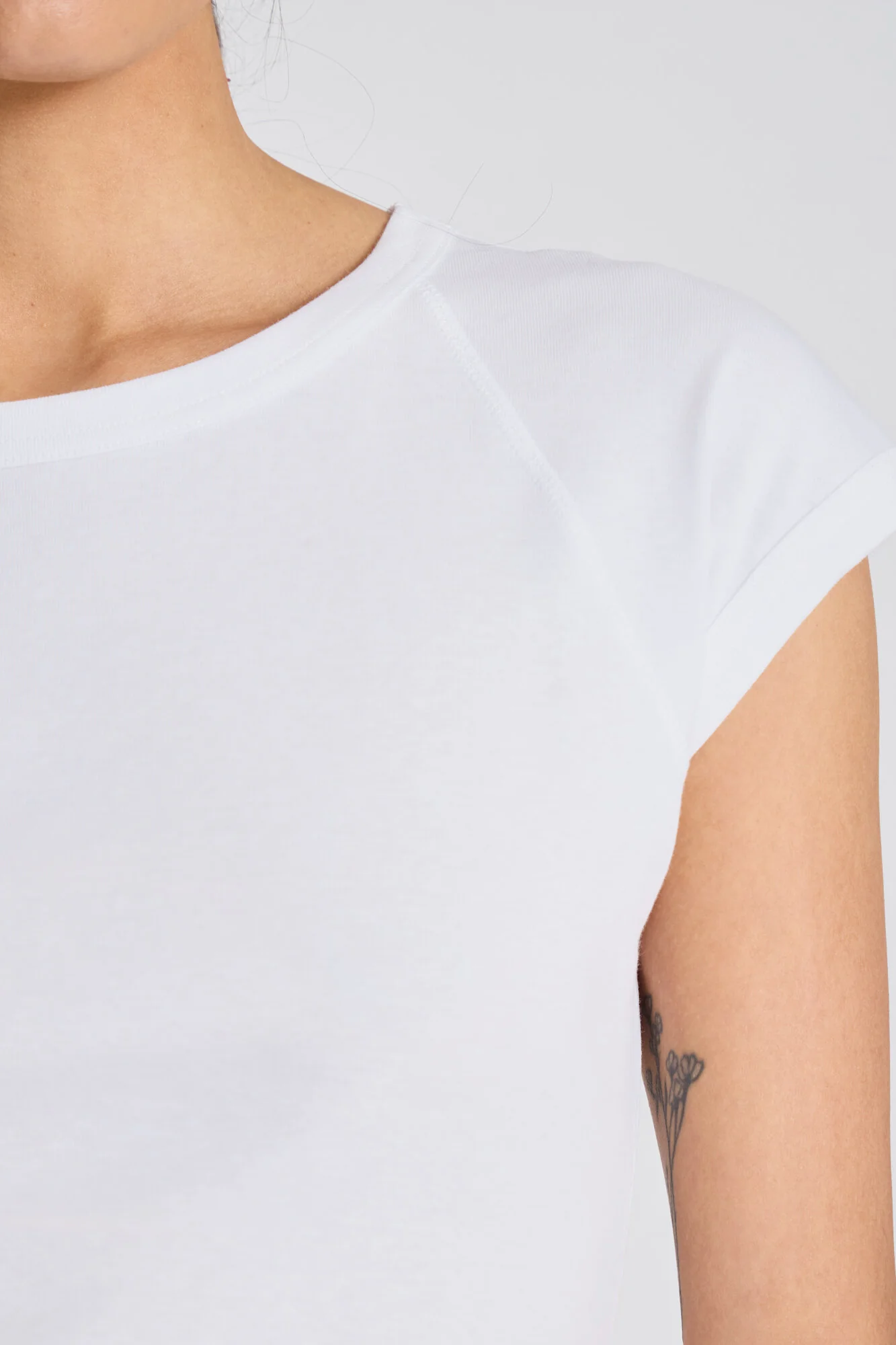 Malou Cotton Rib t-shirt - hvid - Image 4
