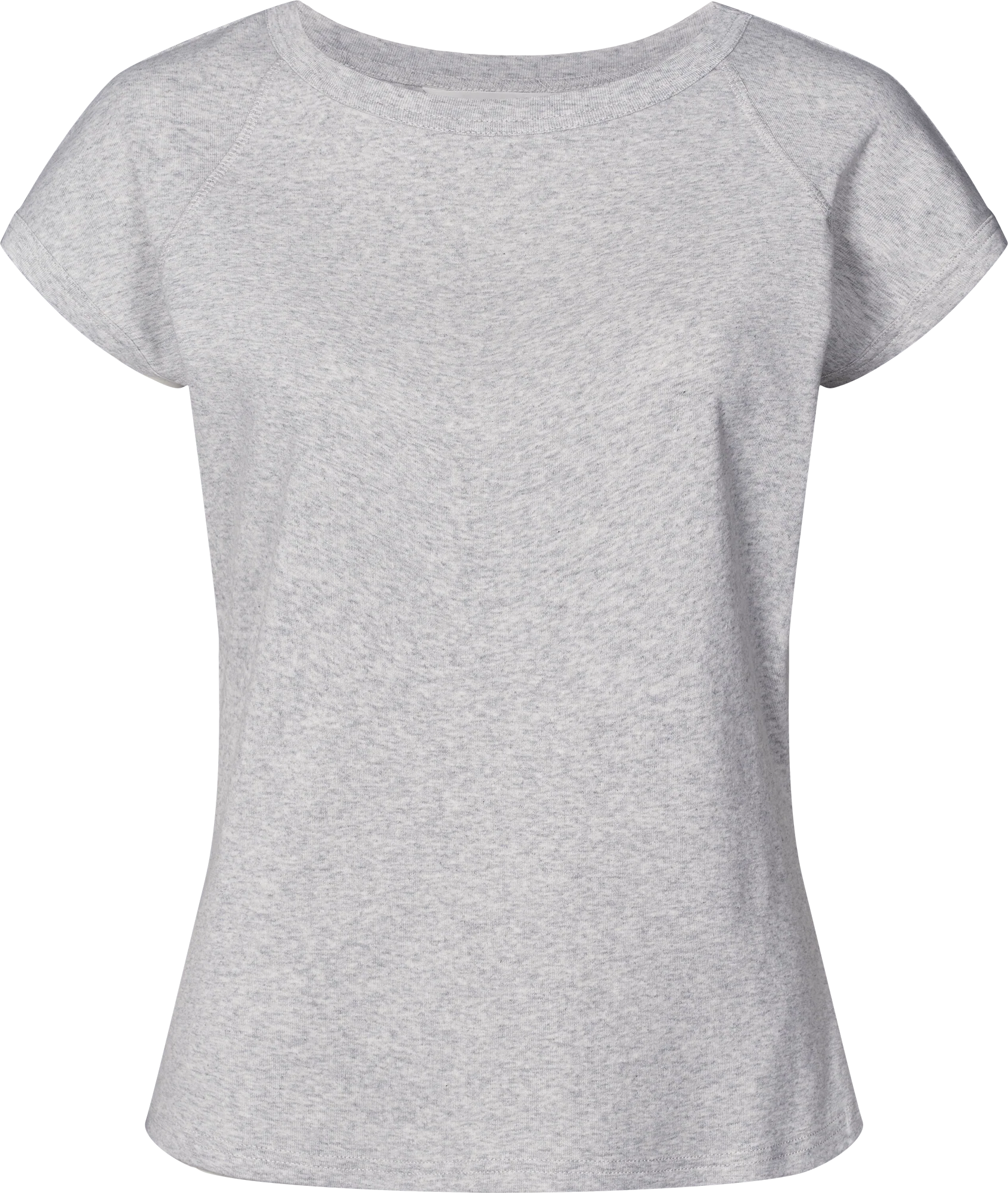 Malou Cotton Rib t-shirt - Light Grey Melange - Image 2