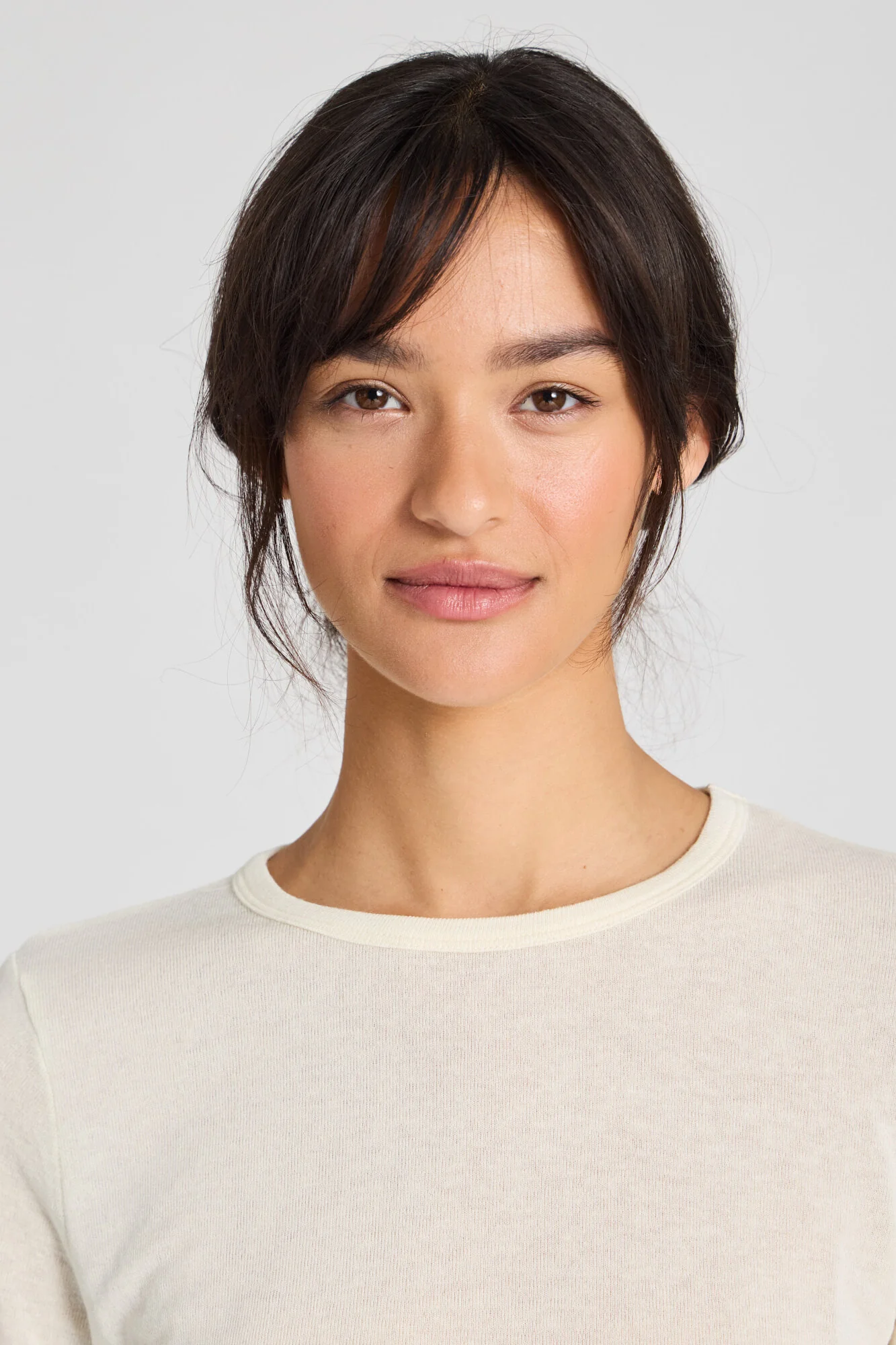 Thyra Wool langærmet t-shirt - Off White - Image 3