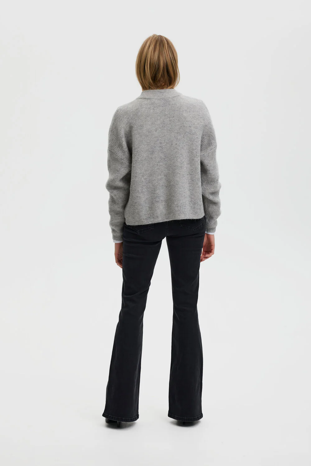 AlphaGZ uldcardigan - Light Grey Melange - Image 5
