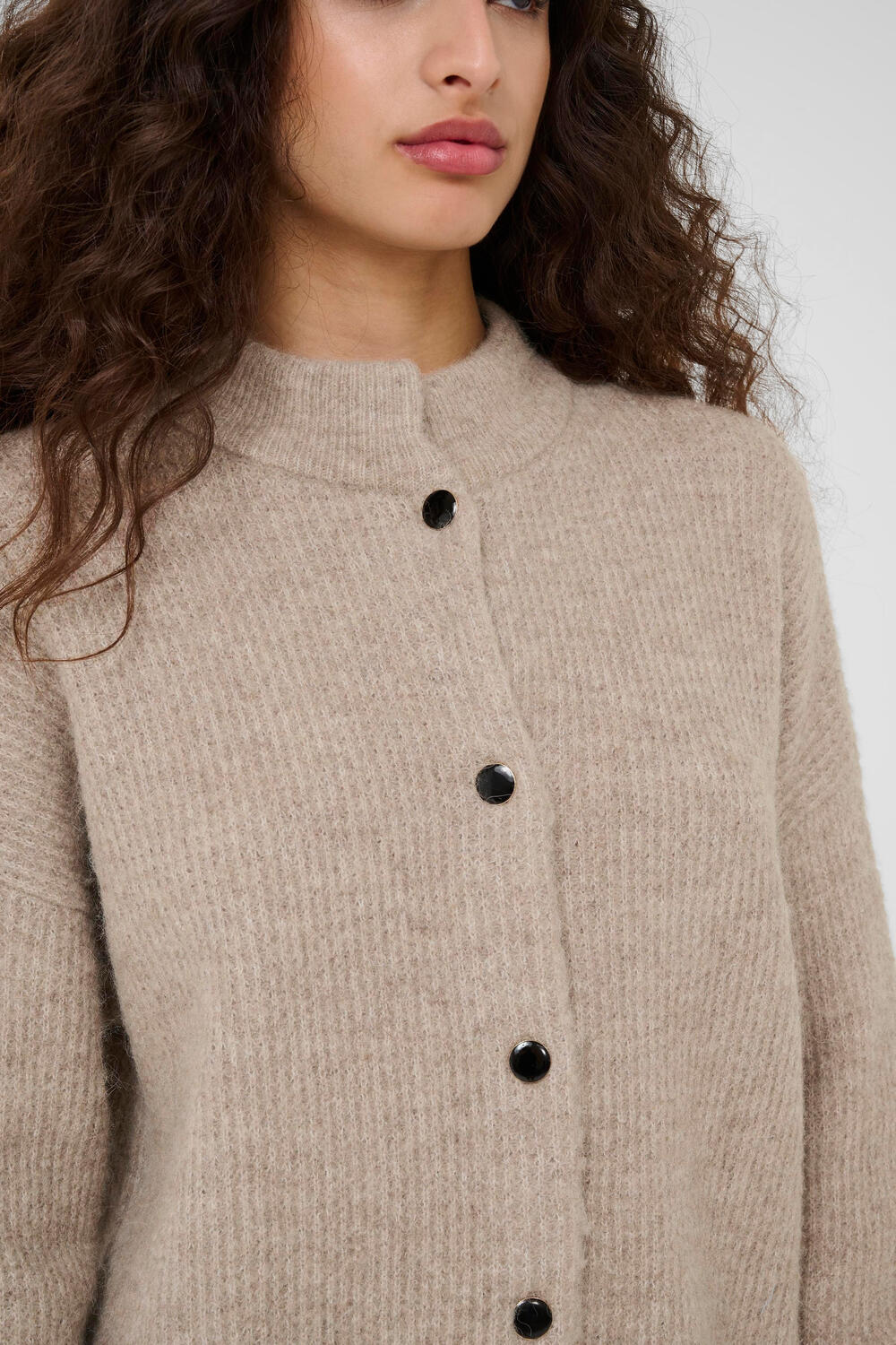 AlphaGZ uldcardigan - Warm Sand Melange - Image 4