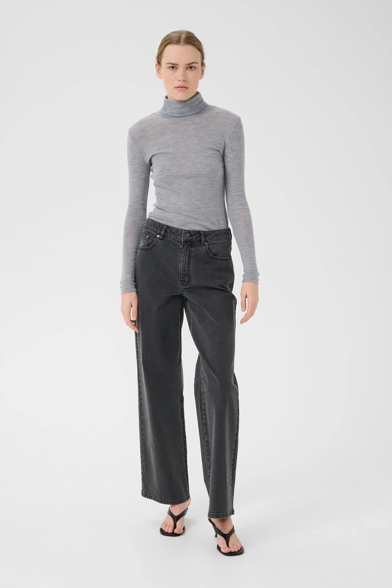NiniaGZ Wool langærmet t-shirt - Grey Melange - Image 3