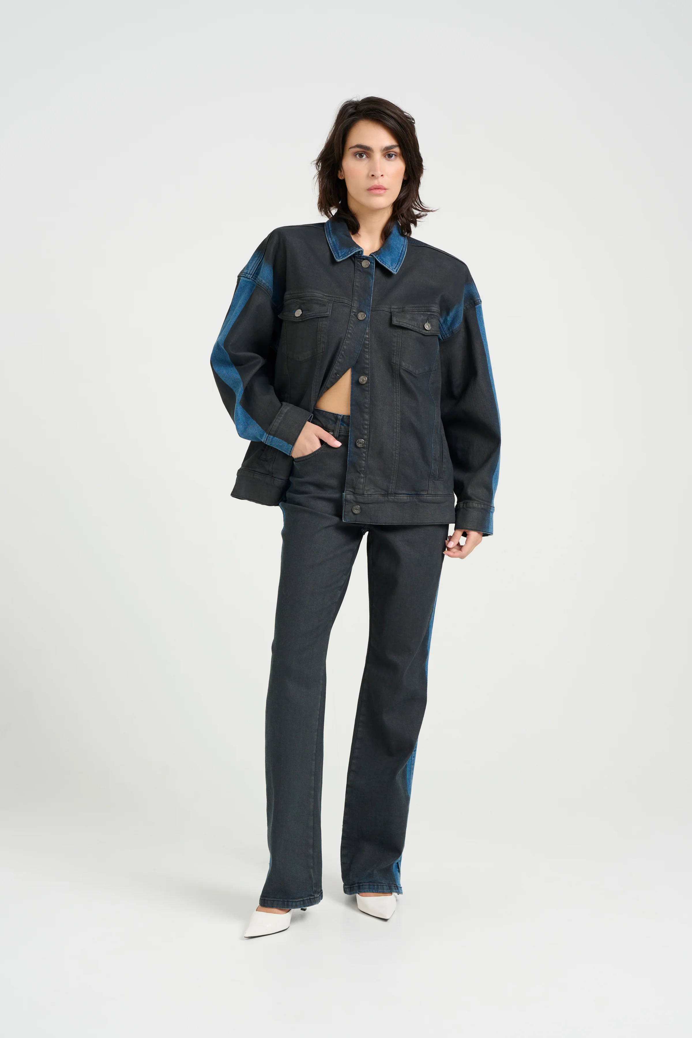 TimmieGZ HW jeans - Blue/Black Washed