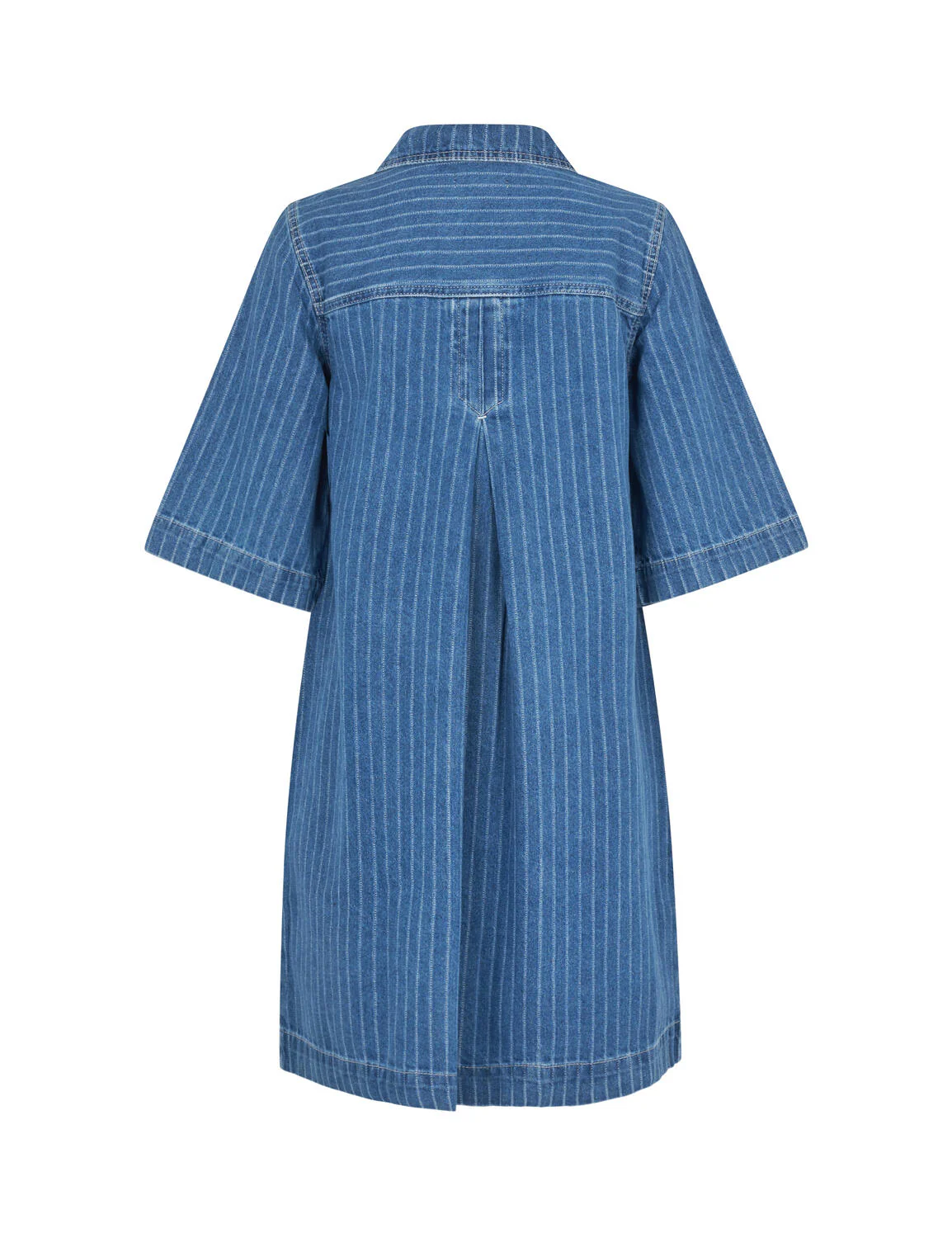 Mira denimkjole - P52 Midt blue stripe - Image 4