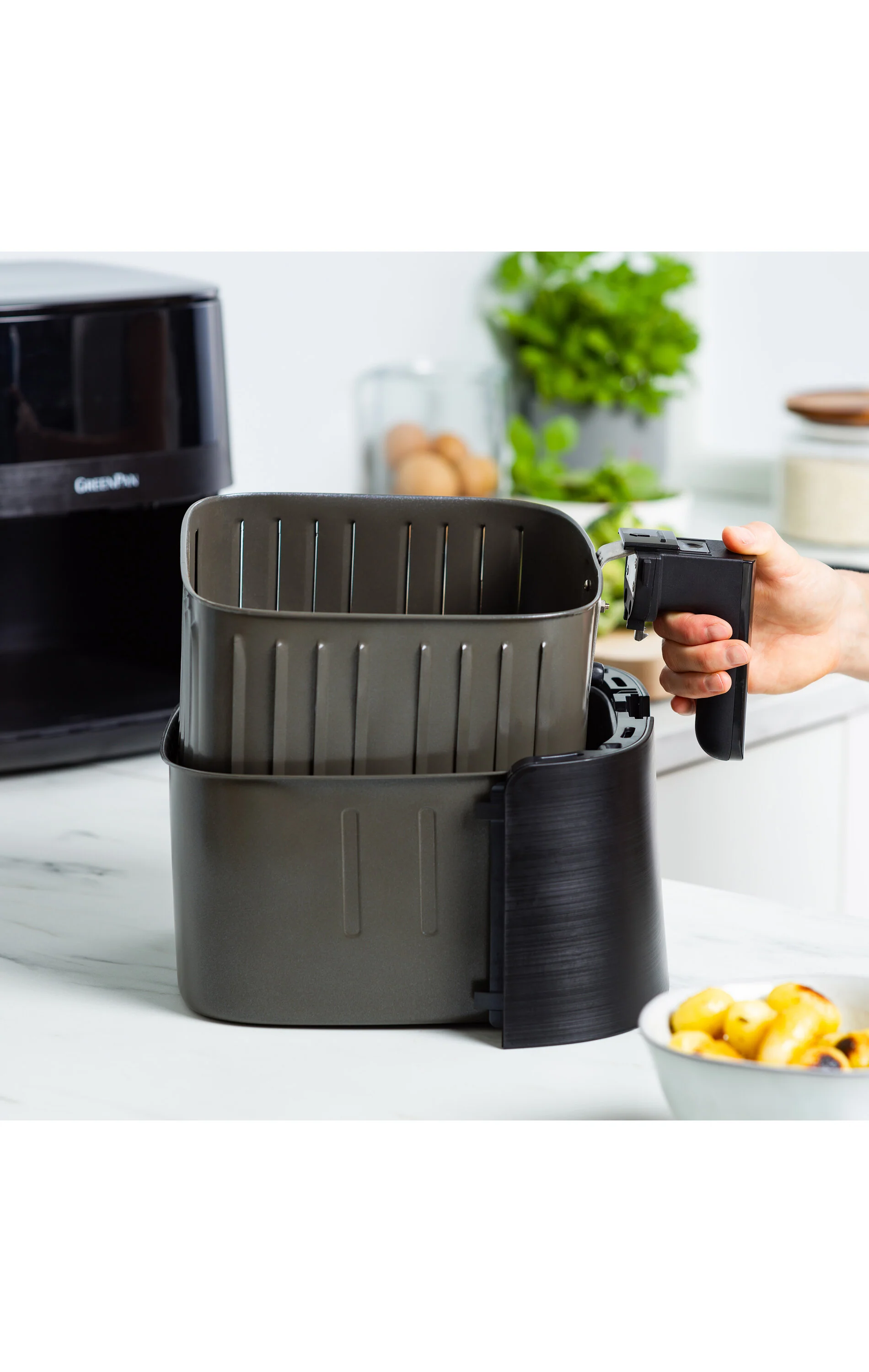 Bistro XL Airfryer med 1 kurv, sort - 7,2 L - Image 4