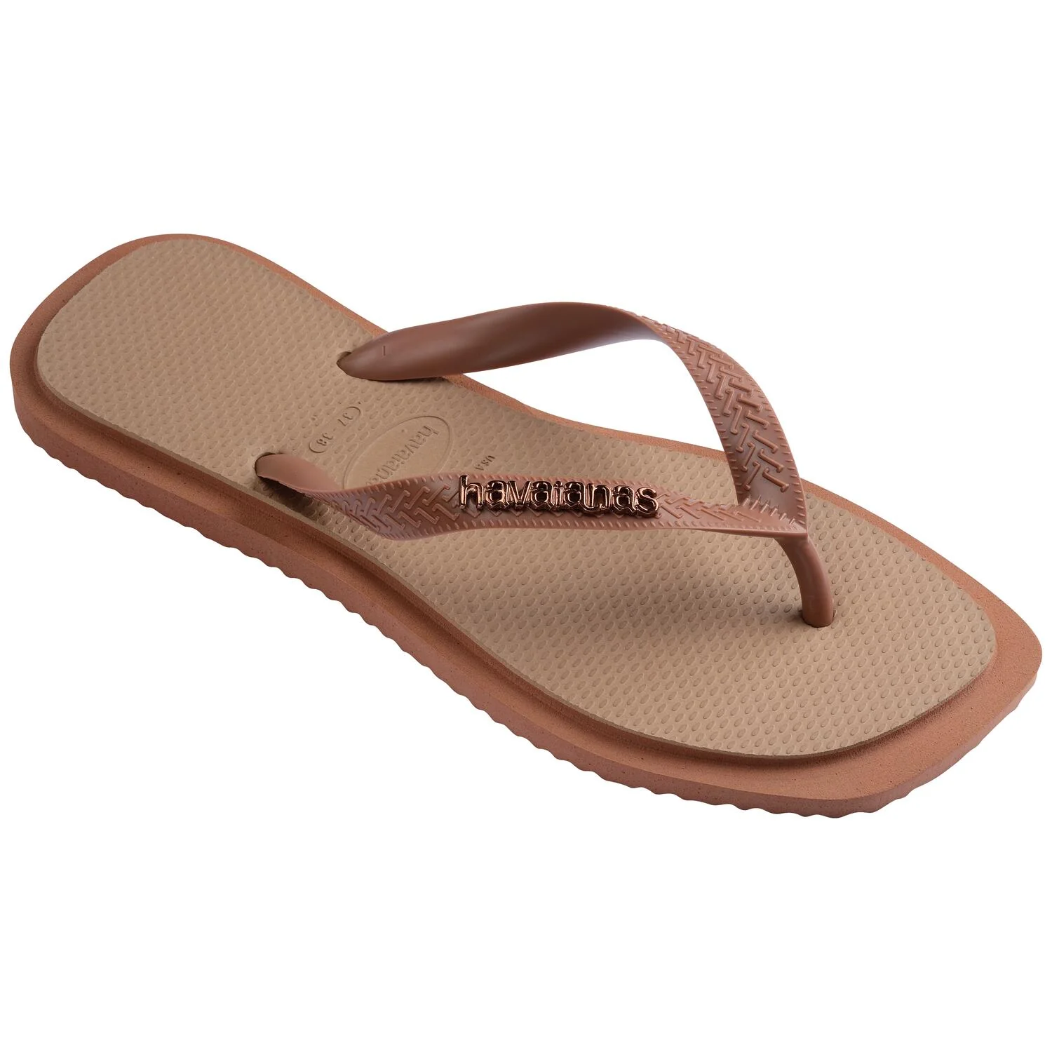 Top Square Fusion klipklapper - 4258 Rose Gold/Rust - Image 2