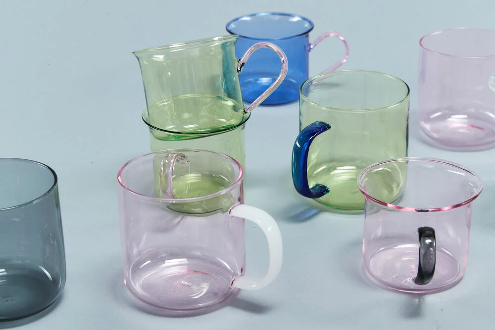 Borosilicate krus, pink- sæt af to - Image 5