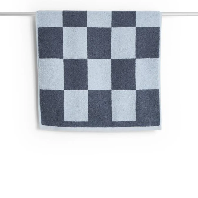 Check bademåtte, Steel Blue  B50 x L90 cm.
