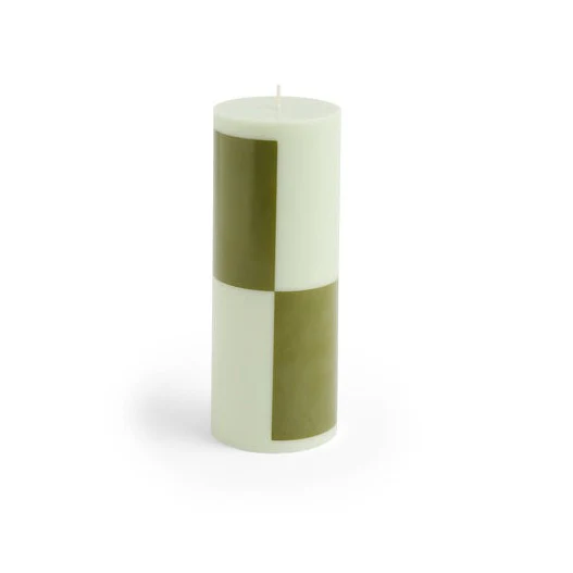 Column stearinlys, medium - light green/army