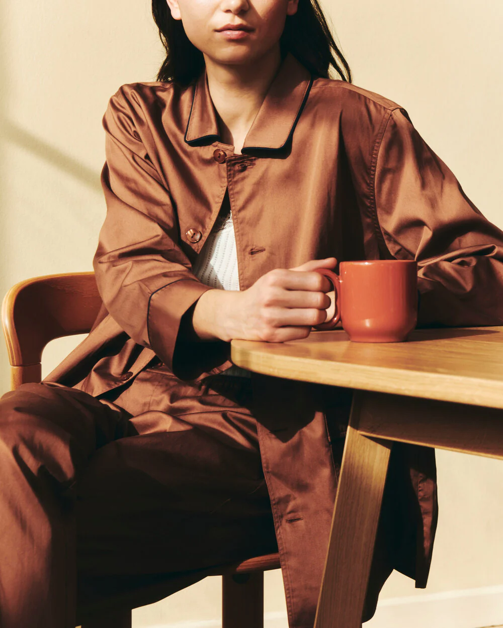Outline natskjorte -  Milk chocolate - Image 6