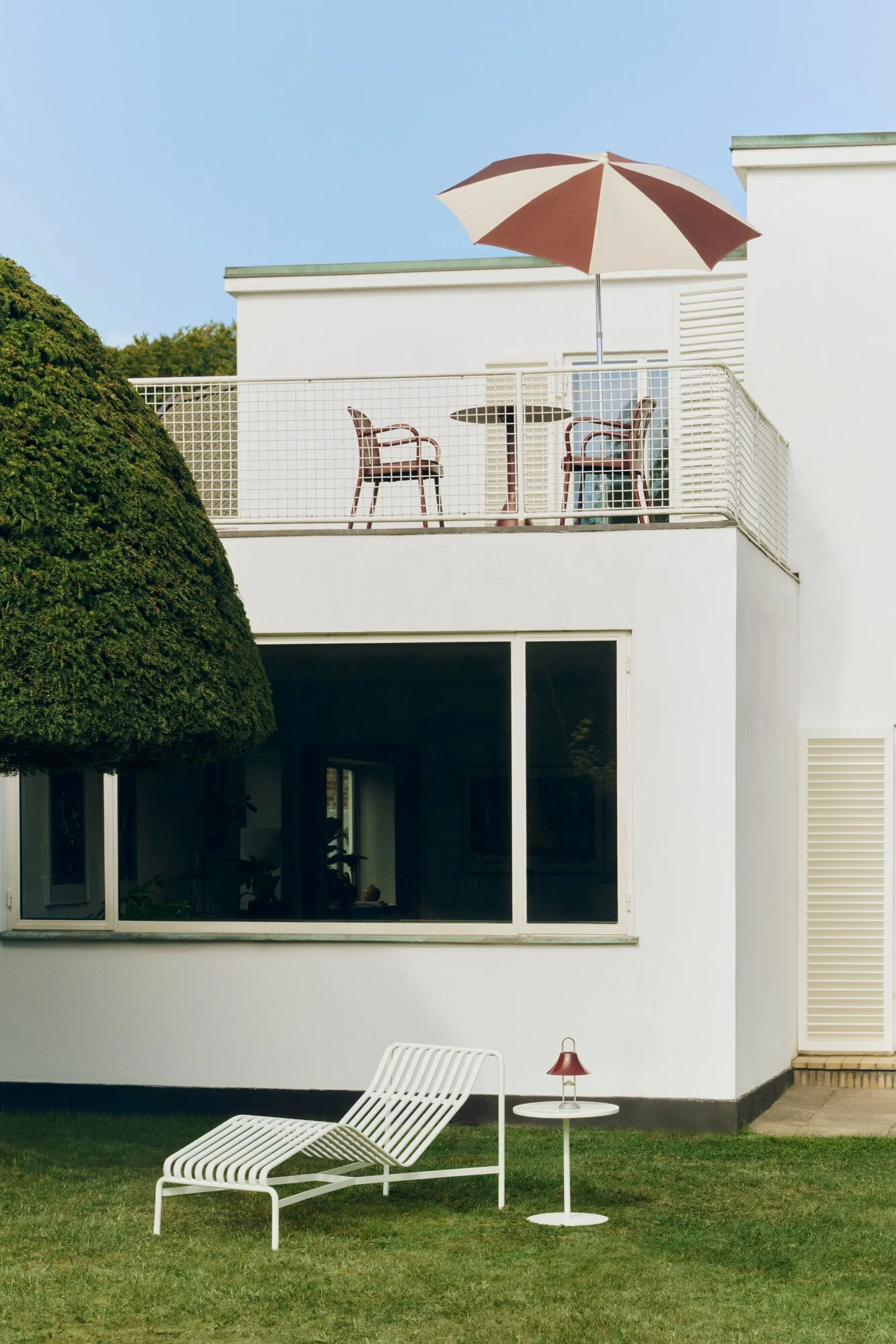 Terrazza Octagon parasol, Ø200 cm - Off-white/Burgundy - Image 9