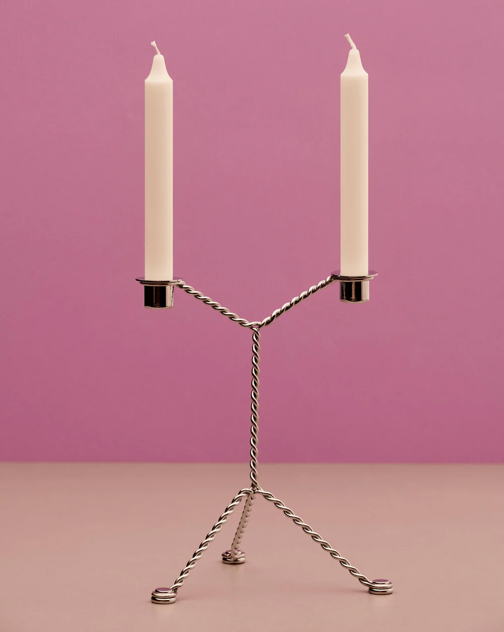 Wire lysestage, Mirror - H25 cm. - Image 3