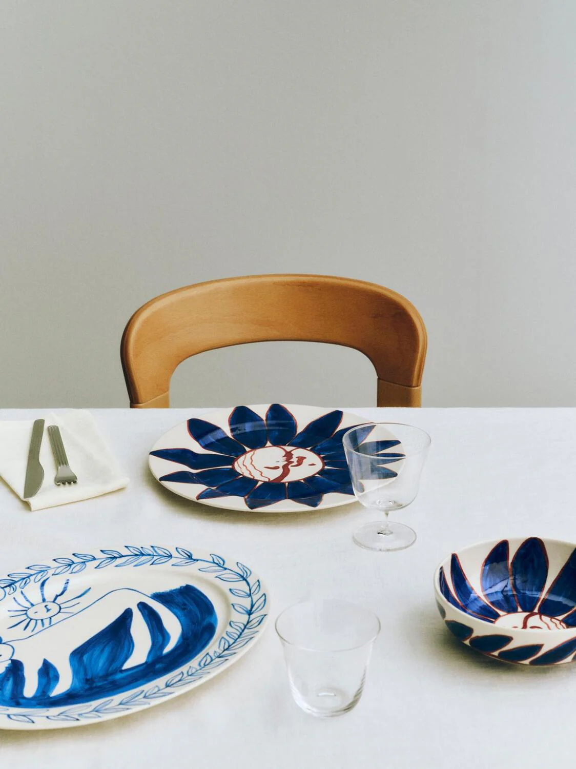 x Emma Kohlmann Deep Blue Flower tallerken - Ø28,5 cm. - Image 3