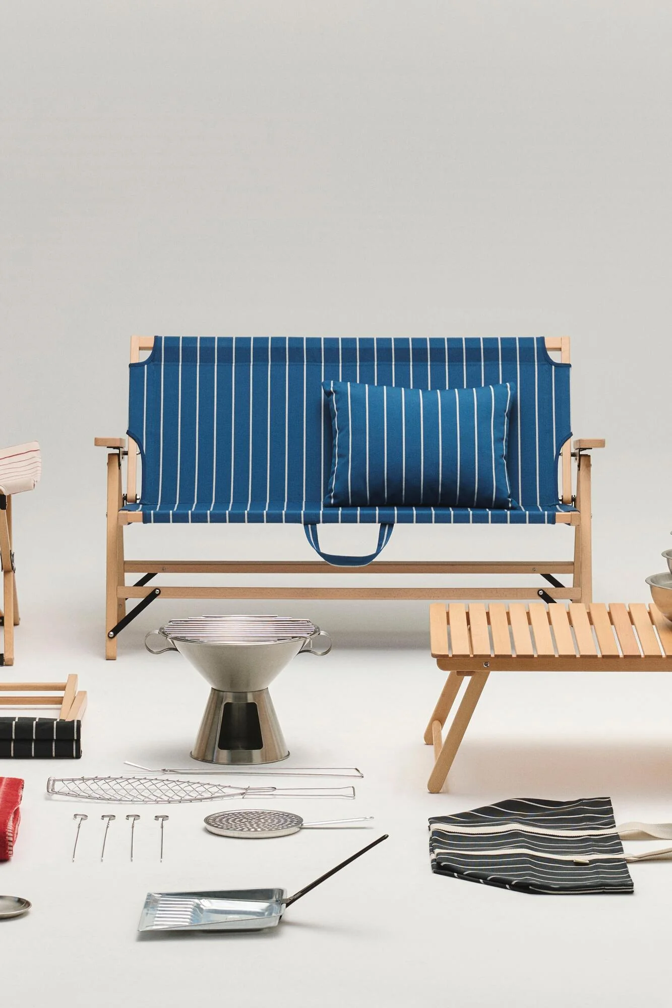 x Jasper Morrison pude - Blue with beige stripe - Image 2