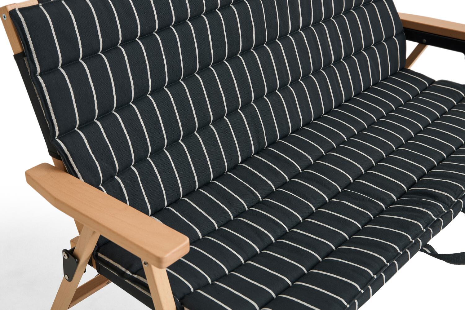 x Jasper Morrison Sofa hynde - Black with beige stripe - Image 3