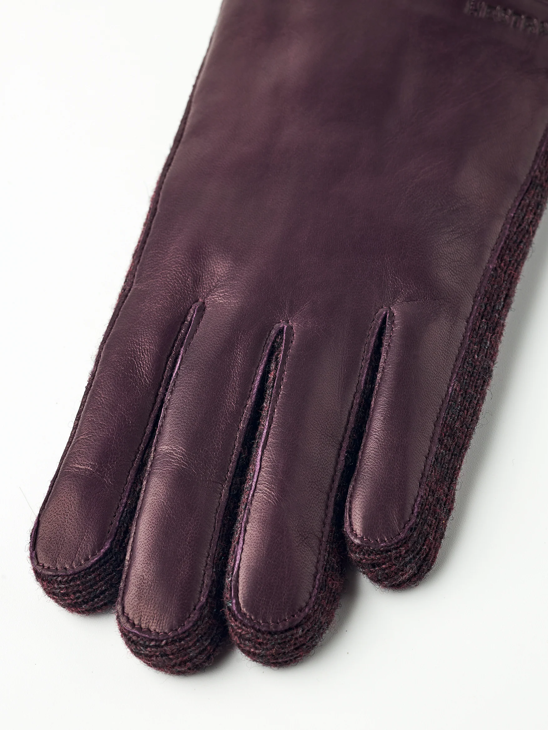 Jeanne lammeskindshandsker - Dark Plum - Image 3