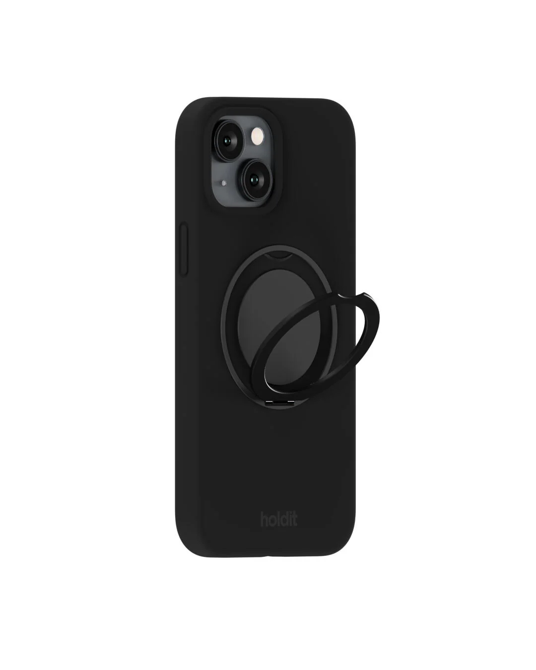 Silicone Stand iPhone cover - Black - Image 2