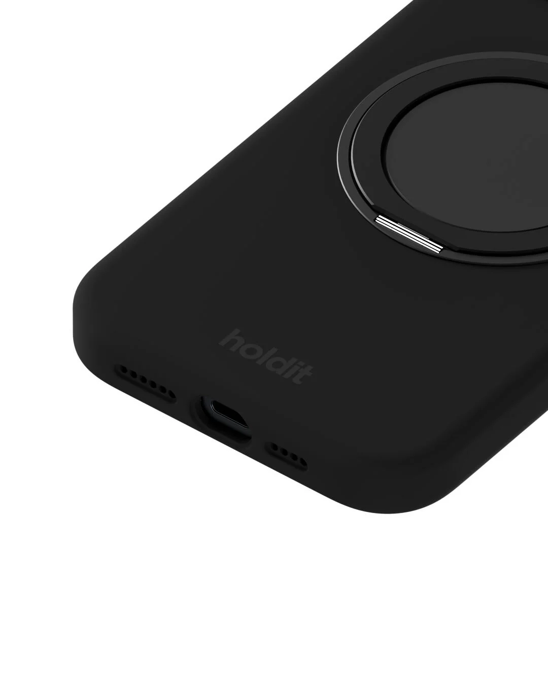 Silicone Stand iPhone cover - Black - Image 4