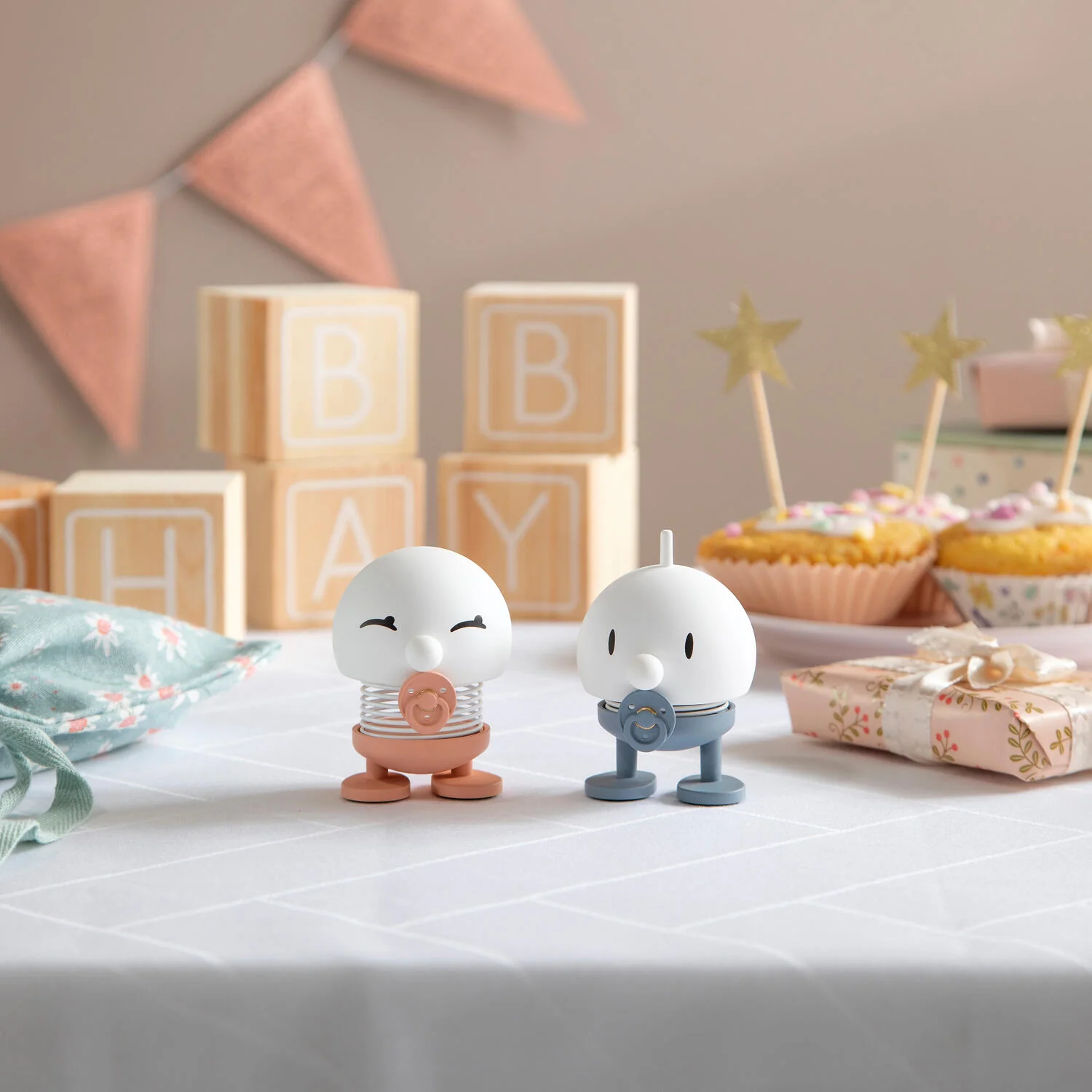 Hoptimist Baby Bumble, S - White/Blue - Image 2