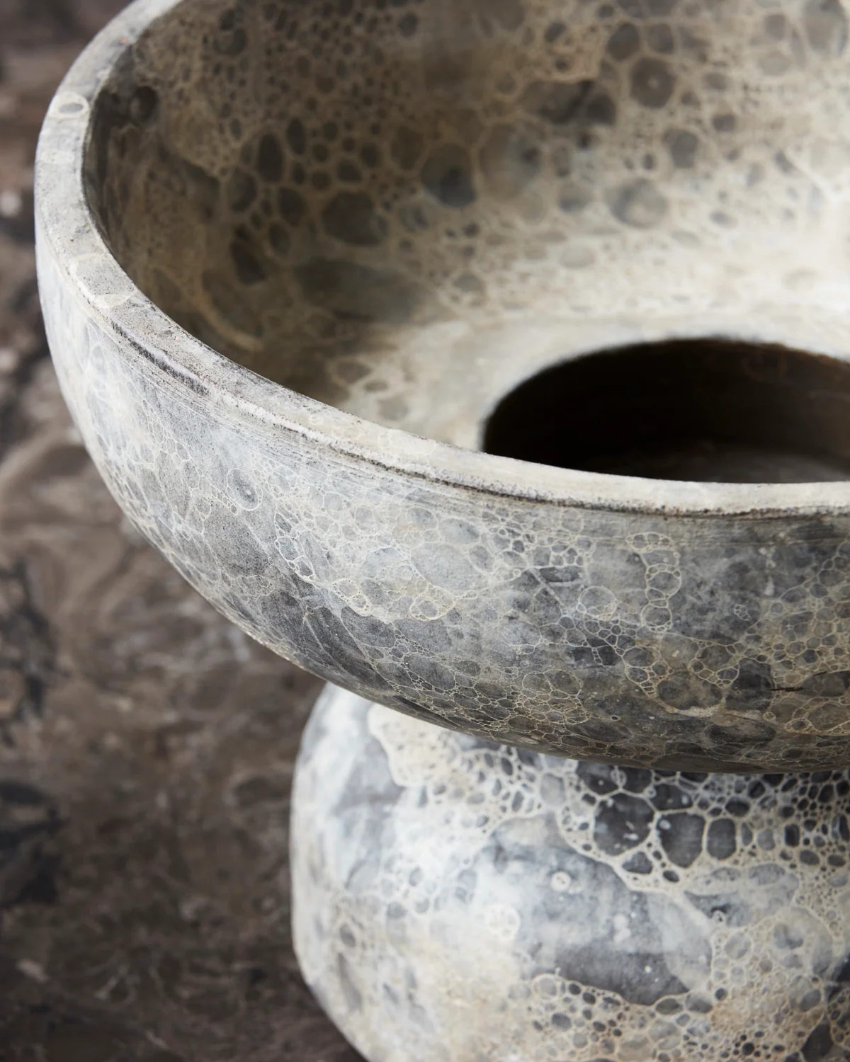Ancient lysestage, grå/brun - Ø22 cm - Image 3