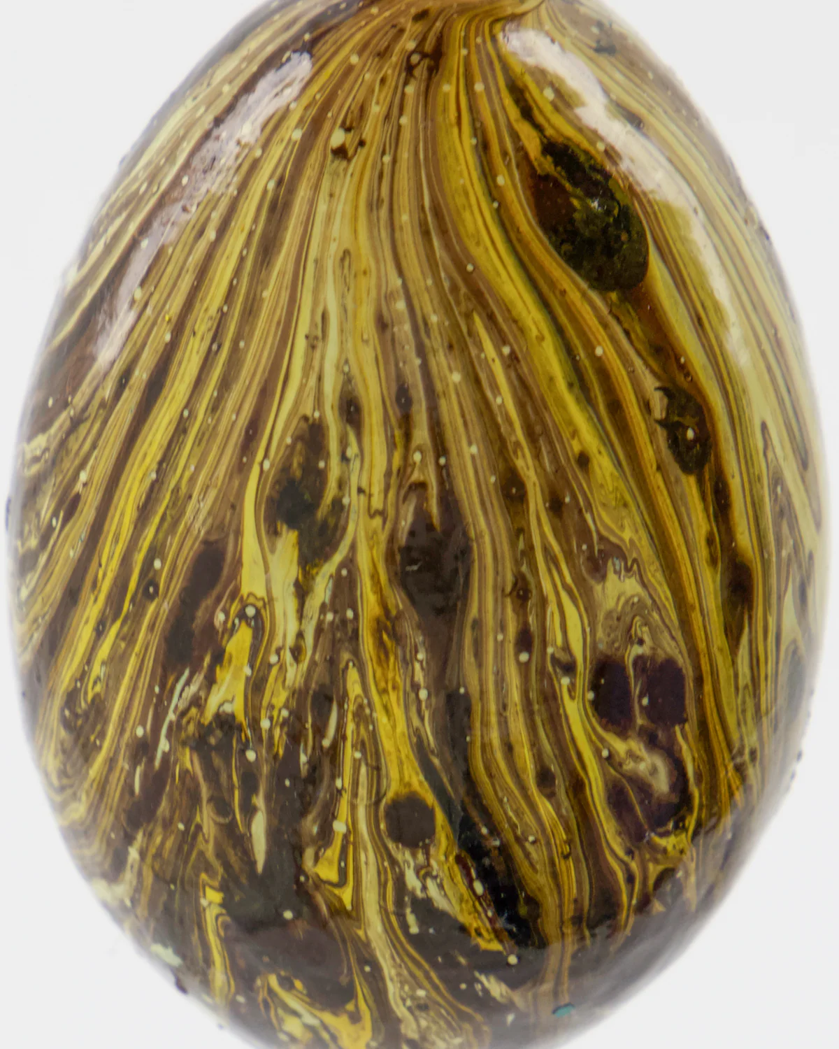 Marble påskepynt, gul - 6 stk - Image 3