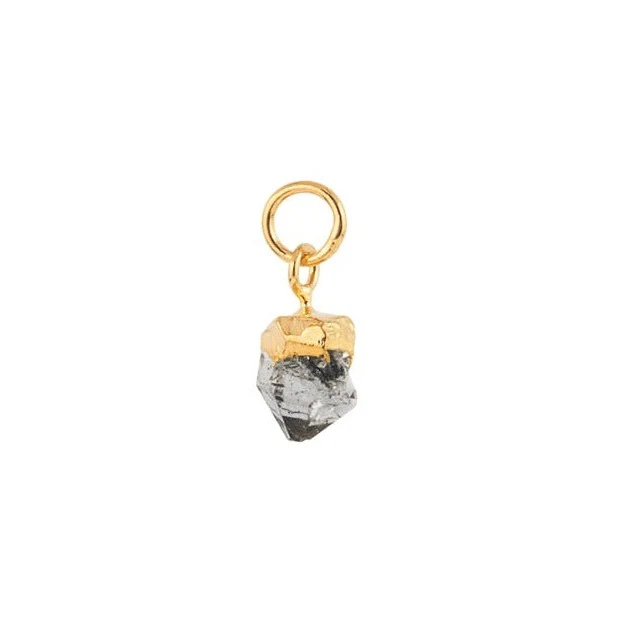 April Herkimer Diamond vedhæng - forgyldt