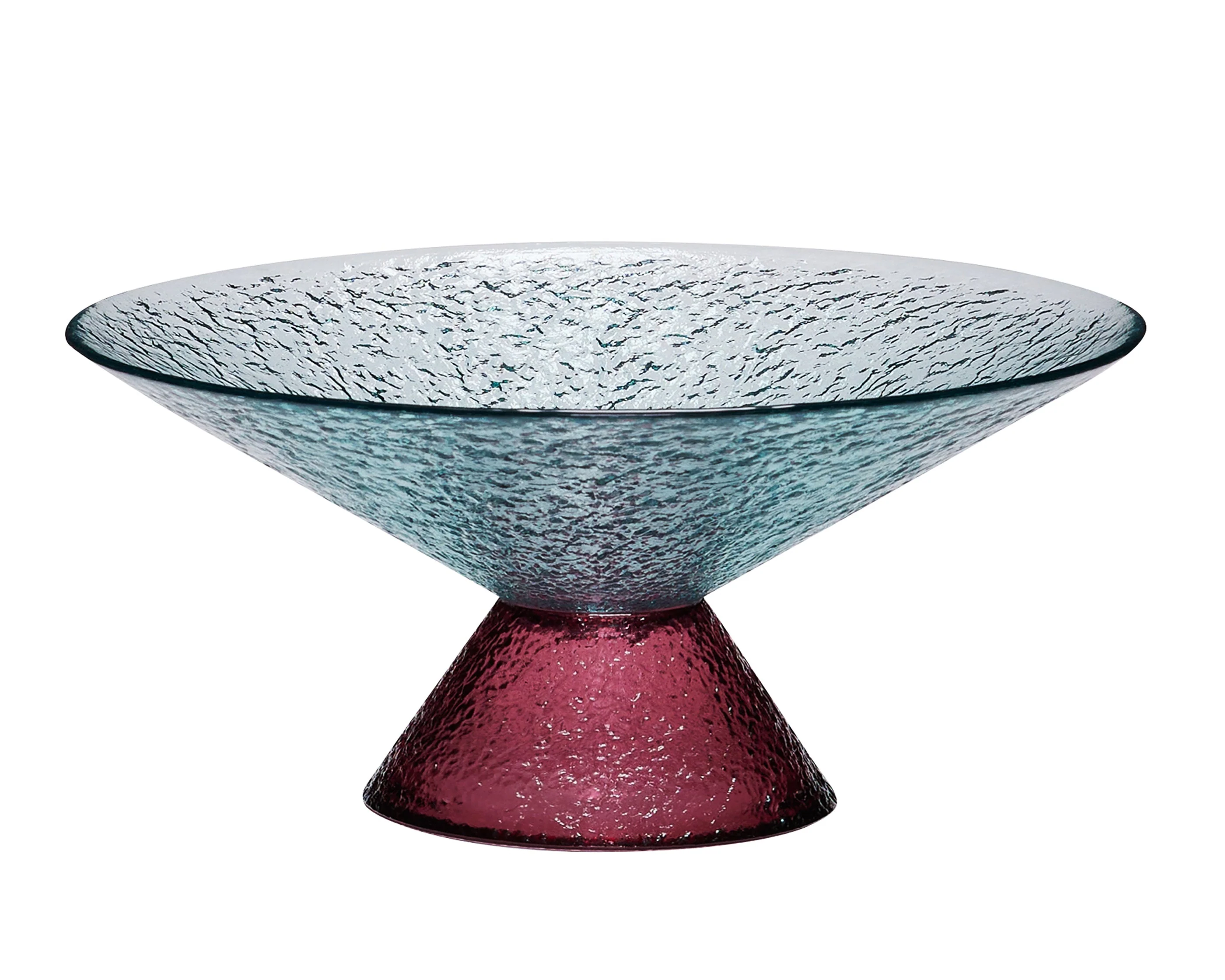 Bonbon glasskål, stor - blå/rød