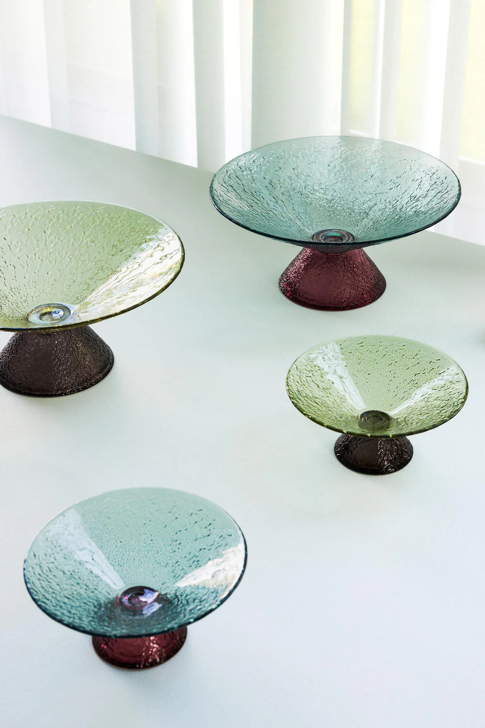 Bonbon glasskål, stor - blå/rød - Image 3