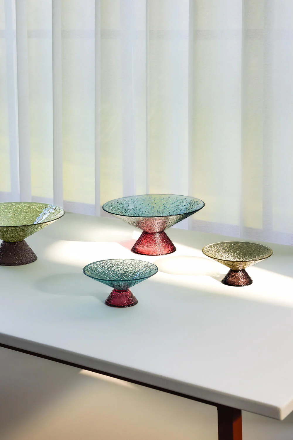 Bonbon glasskål, stor - blå/rød - Image 4