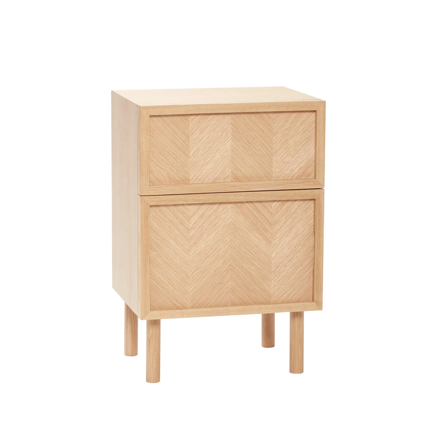 Herringbone sengebord - natur