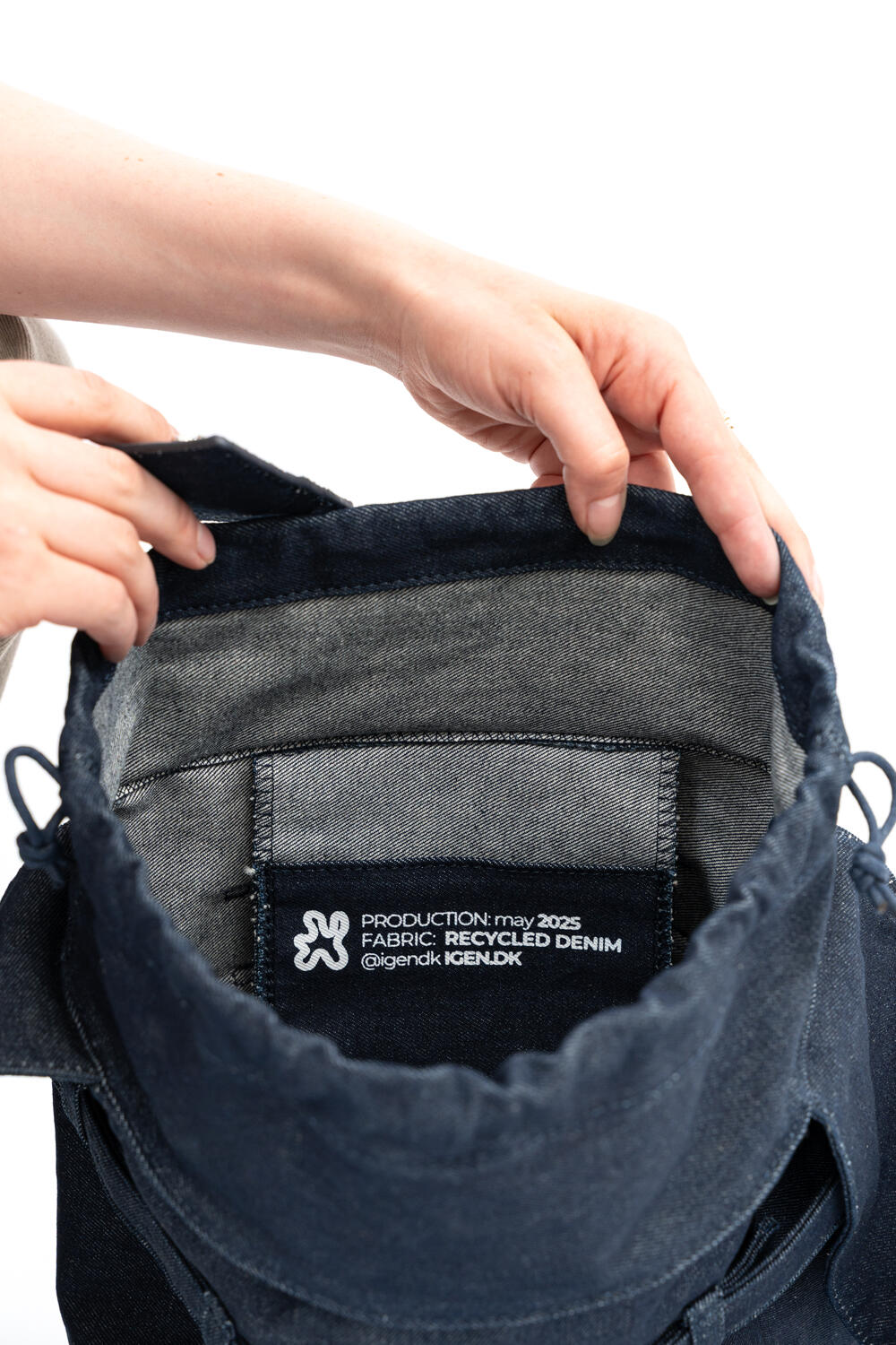 DENIM crossbody taske - blå - Image 8