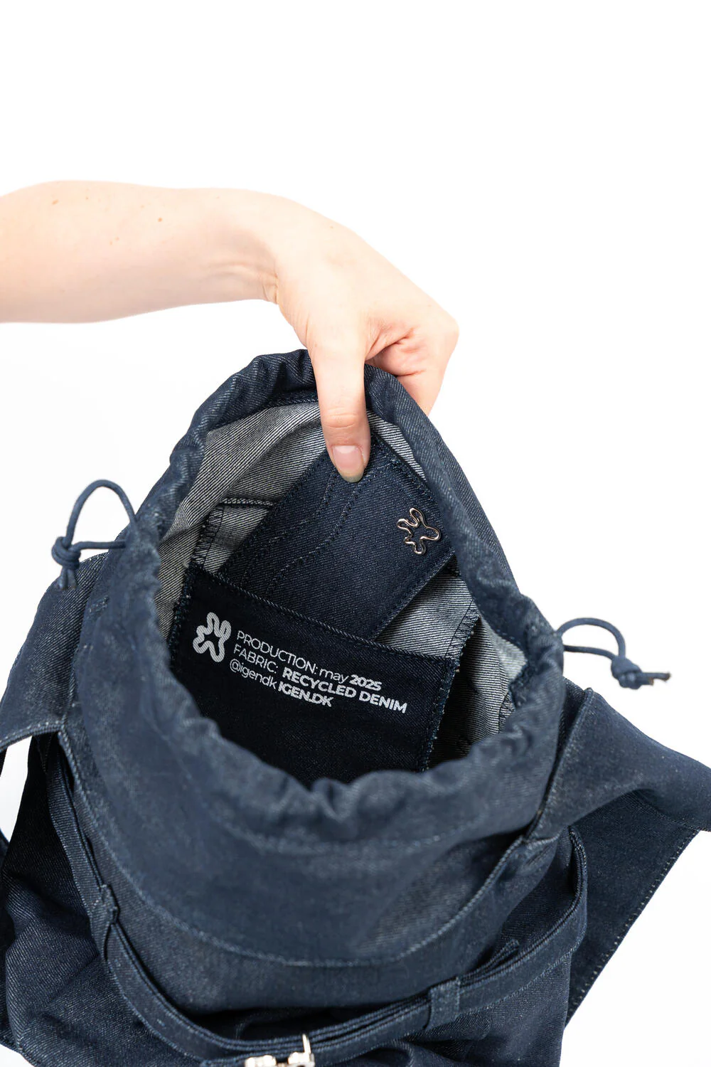 DENIM crossbody taske - blå - Image 9