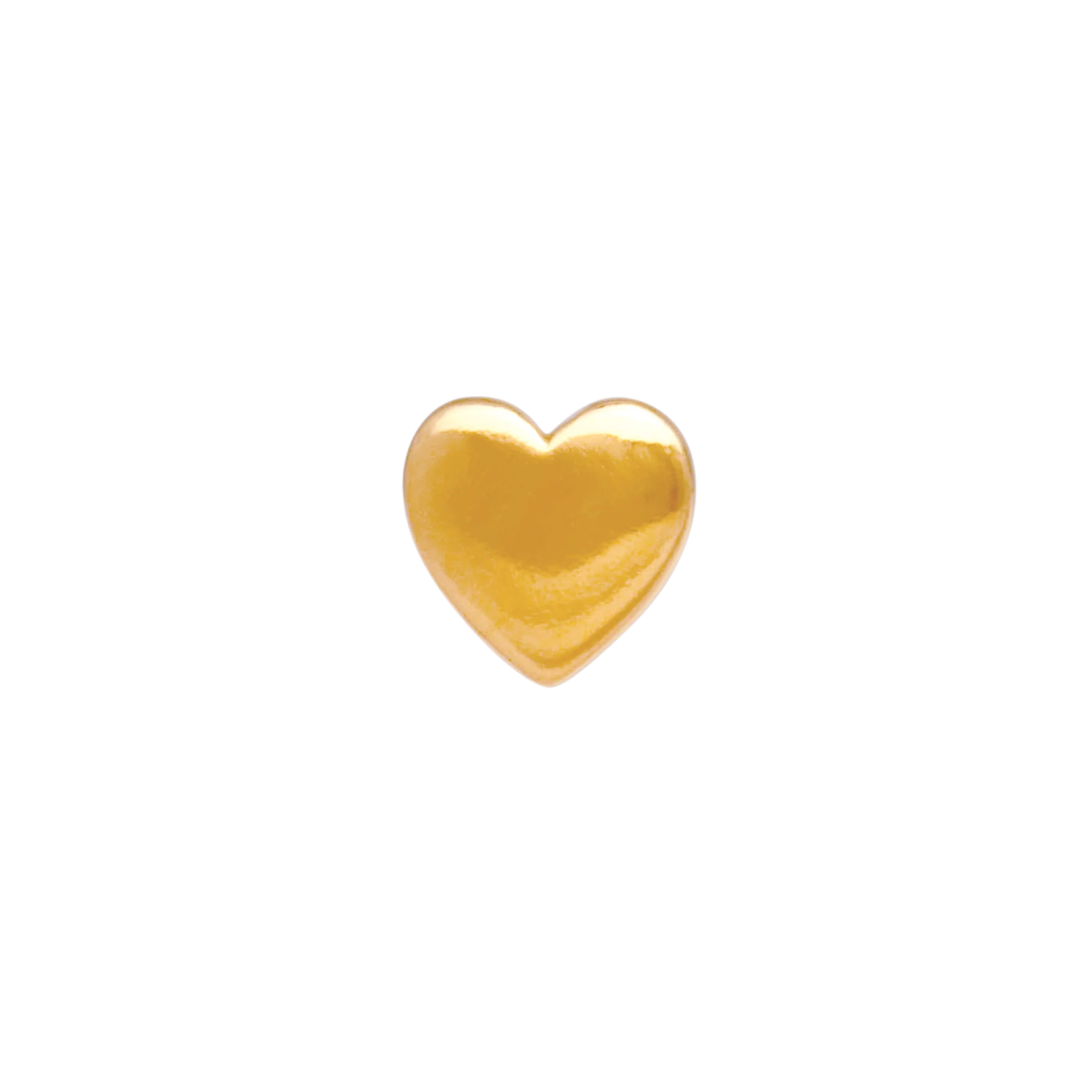 Heart ørestik - forgyldt