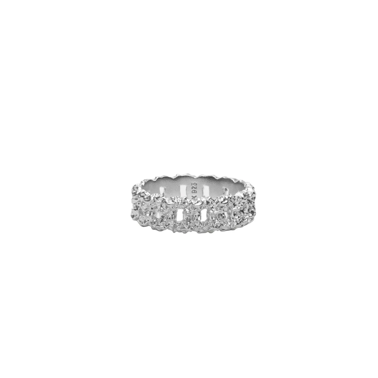 IX Crunchy Curb ring - sølv